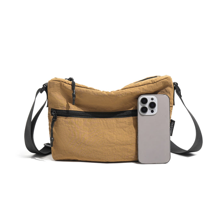 Compact Crossbody Bag with Multiple Zippered Pockets Bowlift
