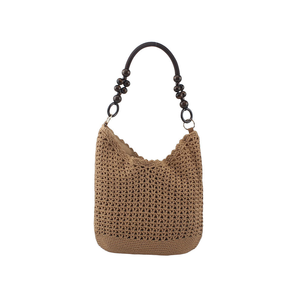 Handcrafted bag with wooden handles Bowlift