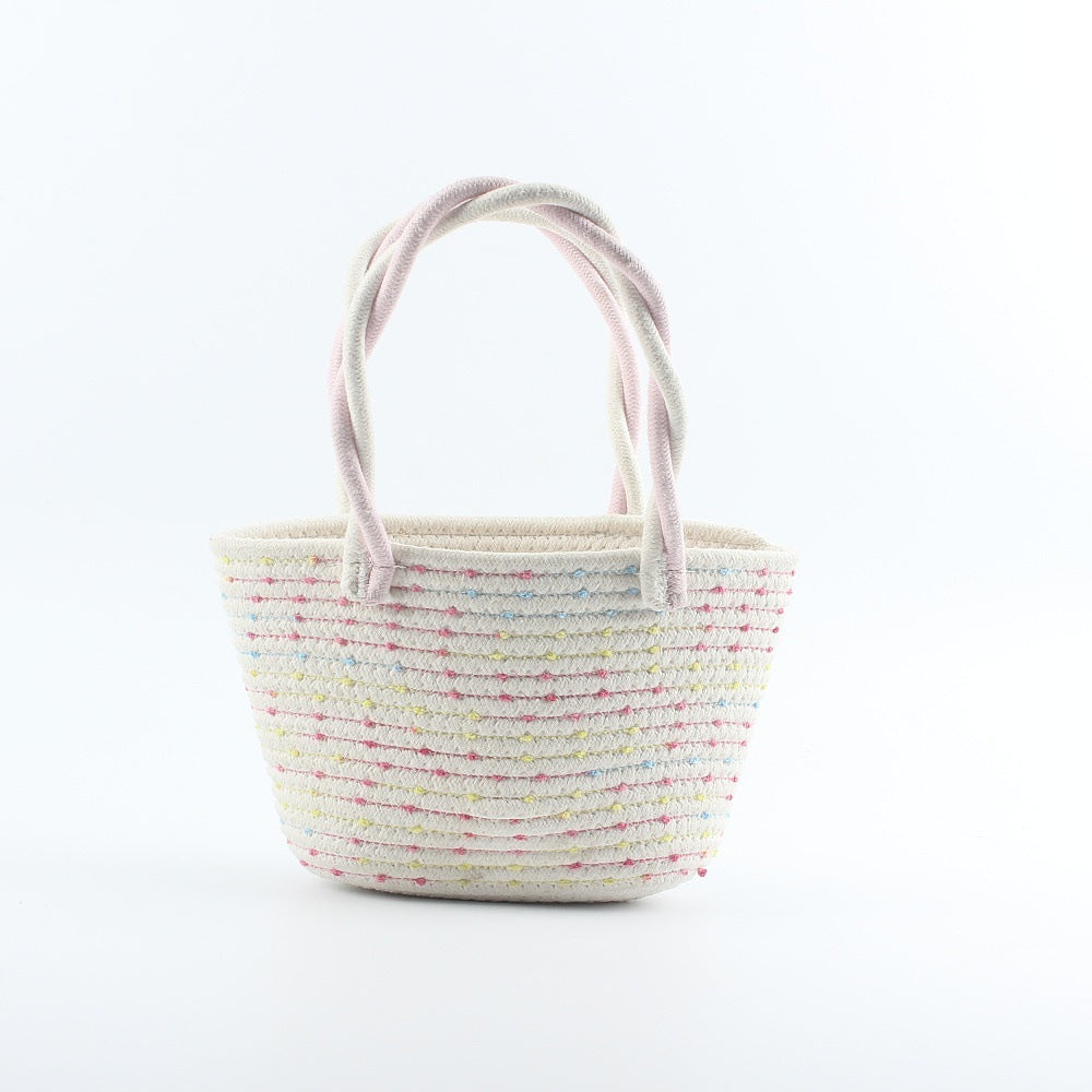Fashionable straw bag with colorful accents Bowlift