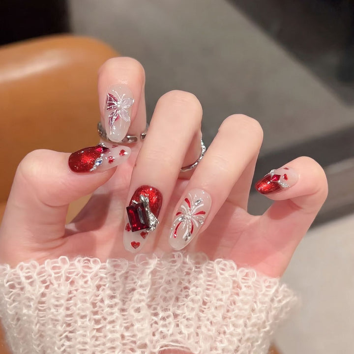 Decorative Themed Press-On Nail Set Bowlift