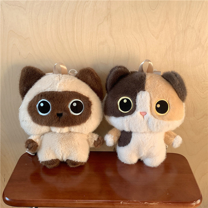 Cute Plush Cat Backpack Bowlift