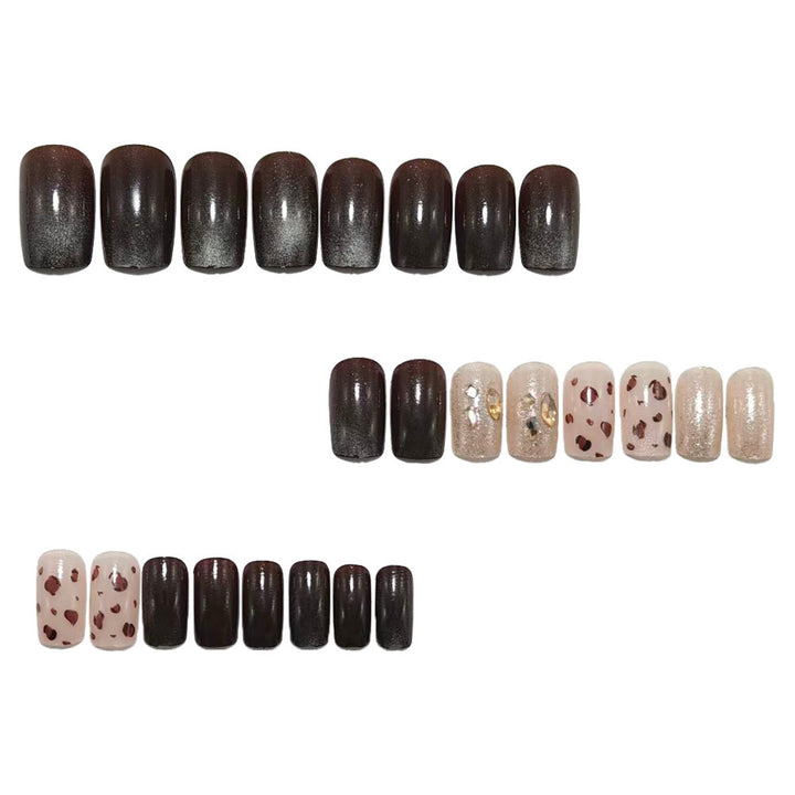 Artificial nails with luxurious shine and animal design Bowlift