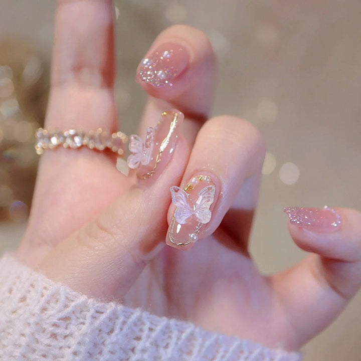 Decorative Butterfly Press-On Nail Set