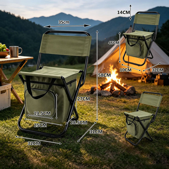 Portable Folding Cooler Chair Bowlift