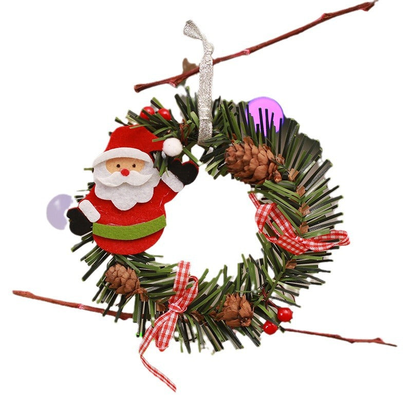 Festive Pine Cone Wreath with Reindeer Decoration Bowlift