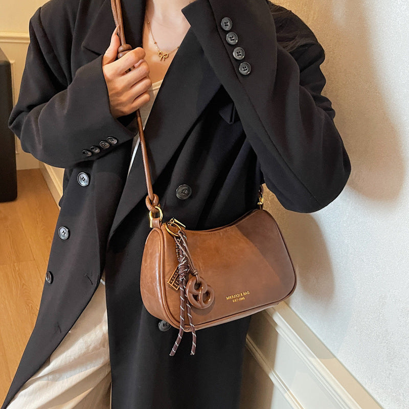 Chic Leather Shoulder Bag Bowlift