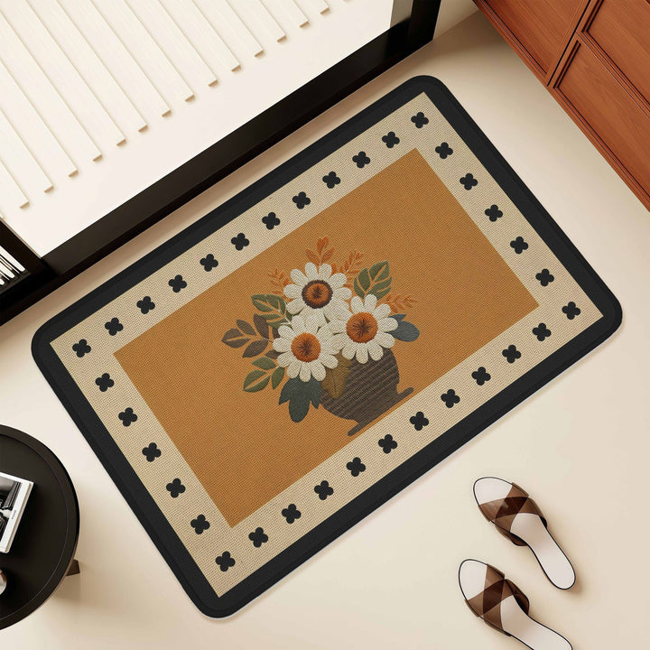 Artistic Floral Design Area Mat Bowlift