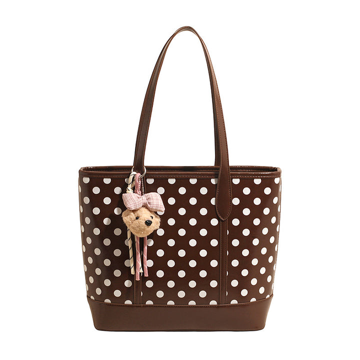 Polka Dot Print Casual Tote Bowlift