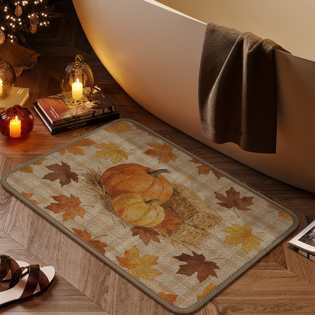 Autumn-Themed Decorative Bath Mat