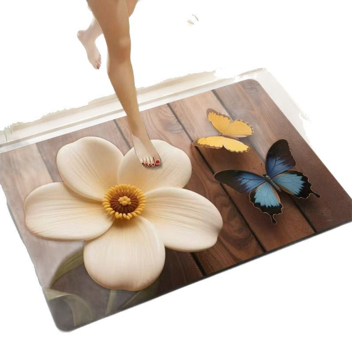 Decorative Butterfly Bath Mat Bowlift