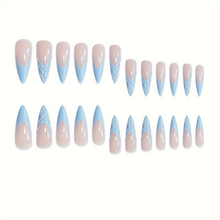 Artistic Leaf Design Press-On Nails Bowlift