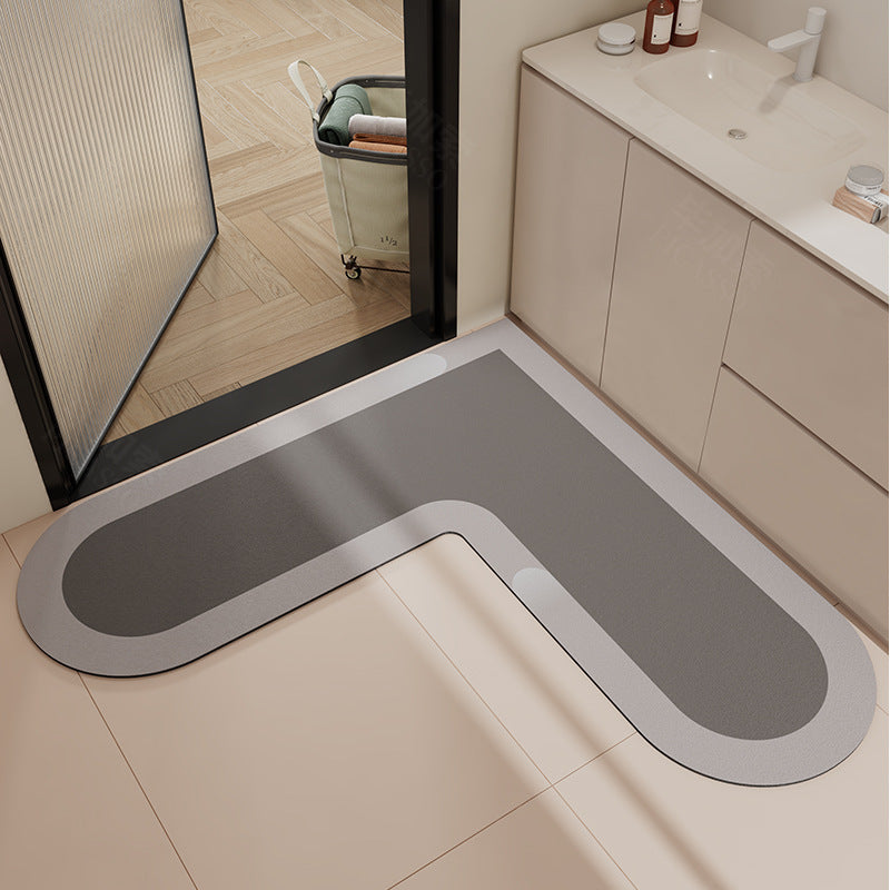 L-Shaped Non-Slip Bathroom Mat Bowlift