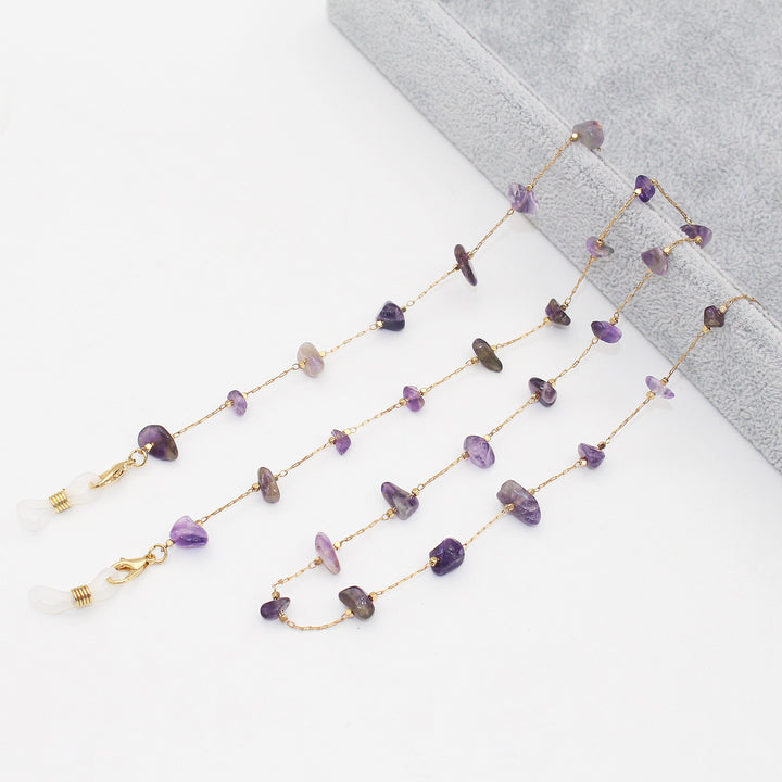 Elegant Crystal-Embellished Eyewear Chain Bowlift