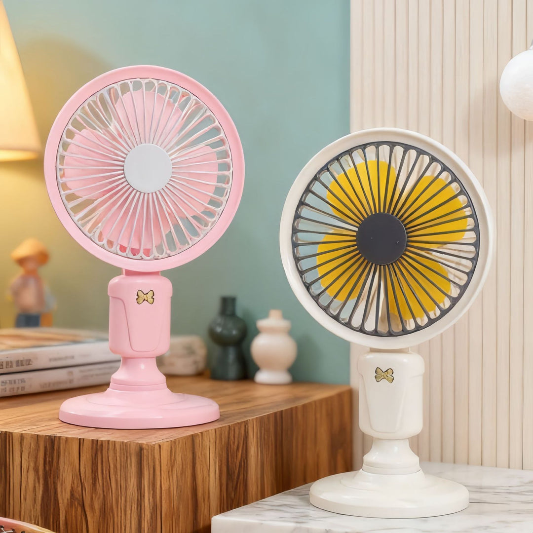 Women portable table fan with versatile tilt adjustment Bowlift