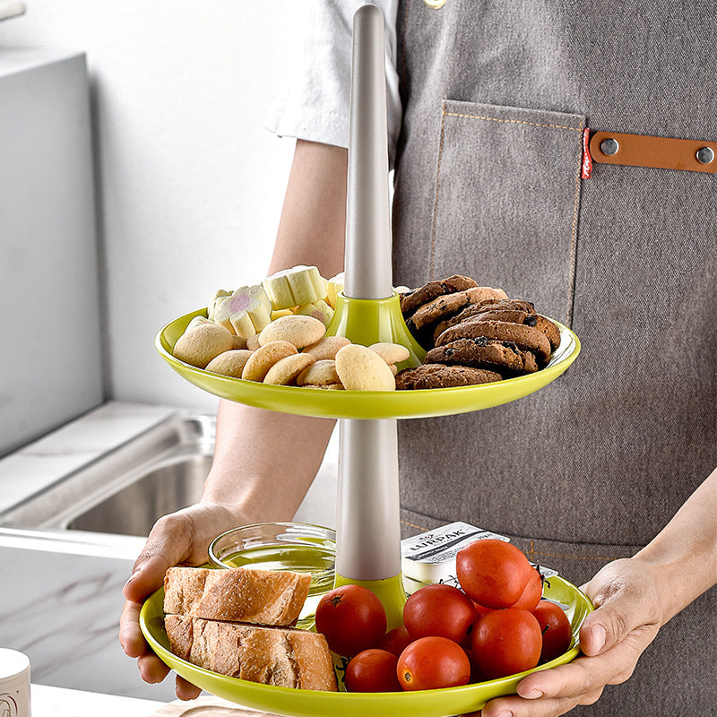 High-Quality Two-Tier Serving Stand Made of Porcelain Bowlift