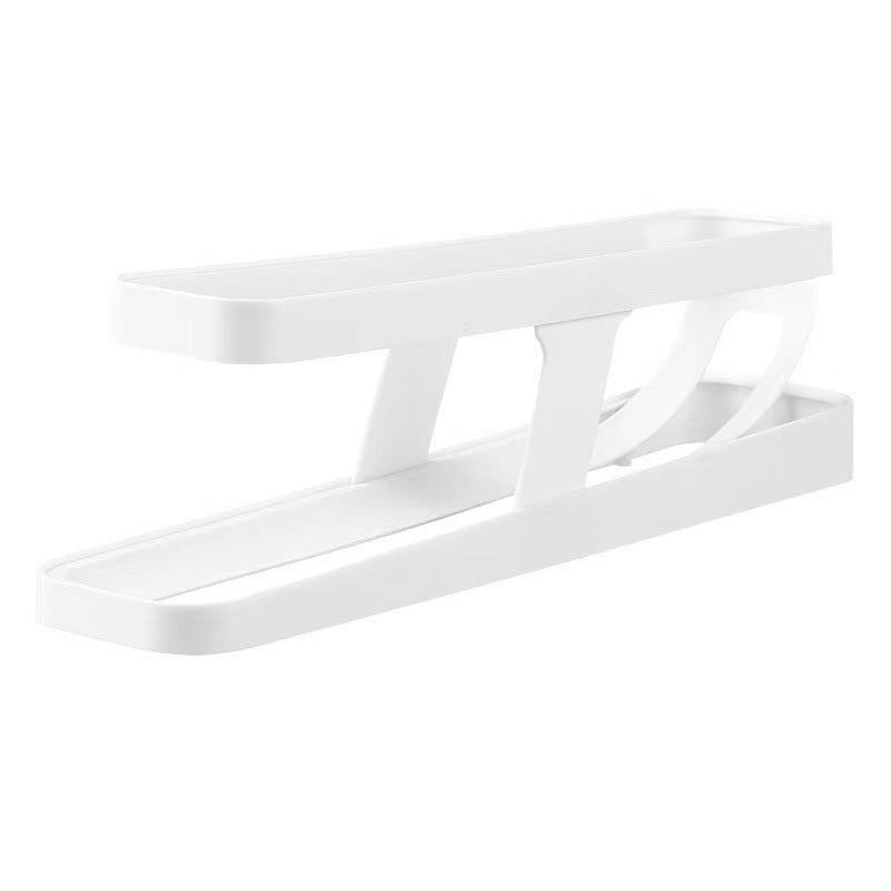 Dual-Tier Automatic Gravity-Feed Egg Storage Dispenser Rack