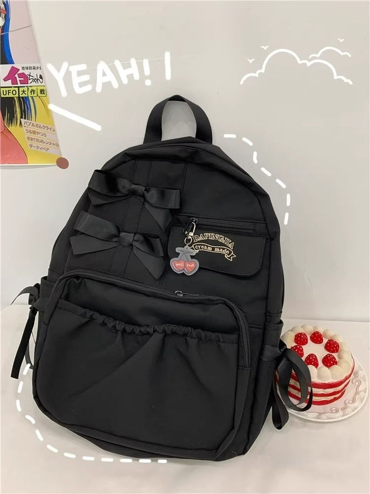 Cute Bow-Detail Backpack Bowlift