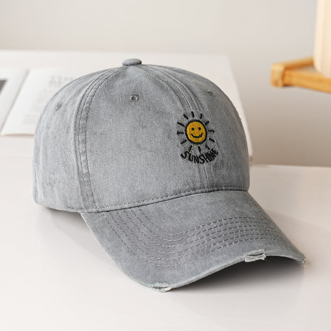 Women's sporty cotton cap with sun embroidery Bowlift