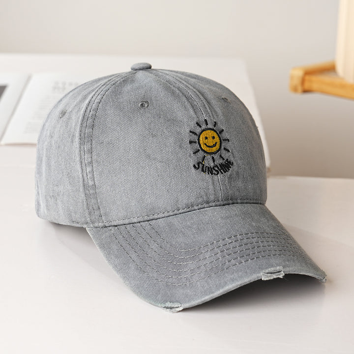 Women's sporty cotton cap with sun embroidery Bowlift
