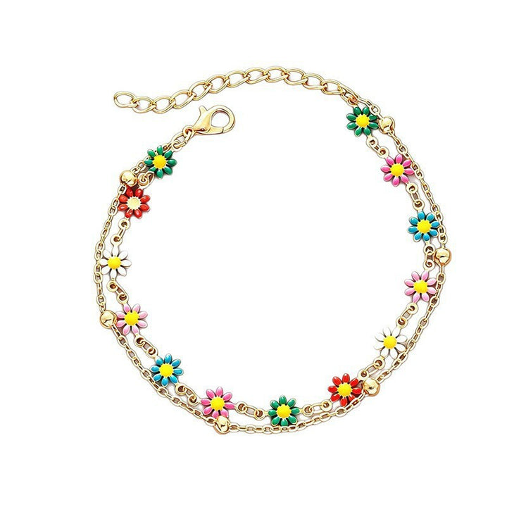 Colorful Floral Charm Anklet Bowlift