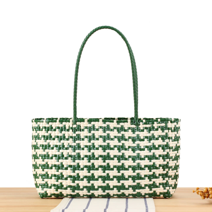 Braided Tote Bag with Stylish Patterns Bowlift