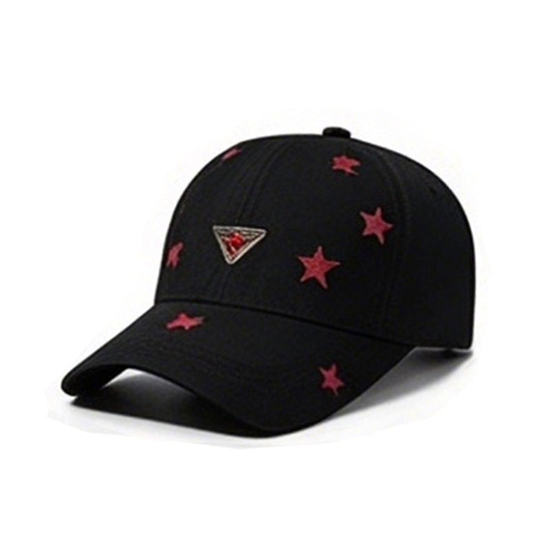 Women's Baseball Cap with Star Motif Bowlift