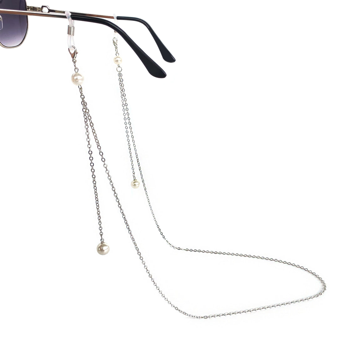 Elegant Pearl-Enhanced Eyewear Chain Bowlift