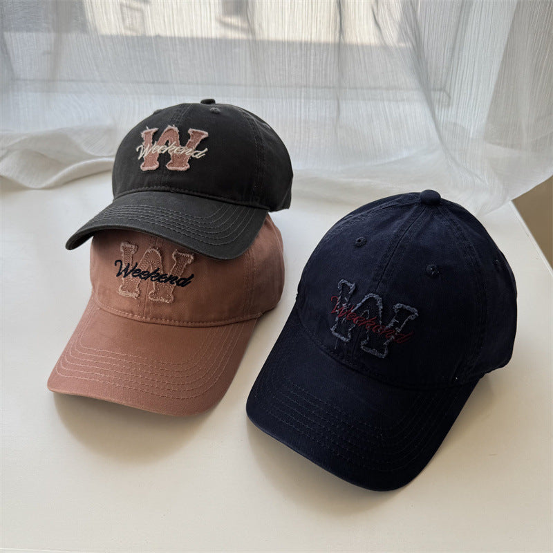 Women's Casual Embroidered Cotton Cap Bowlift