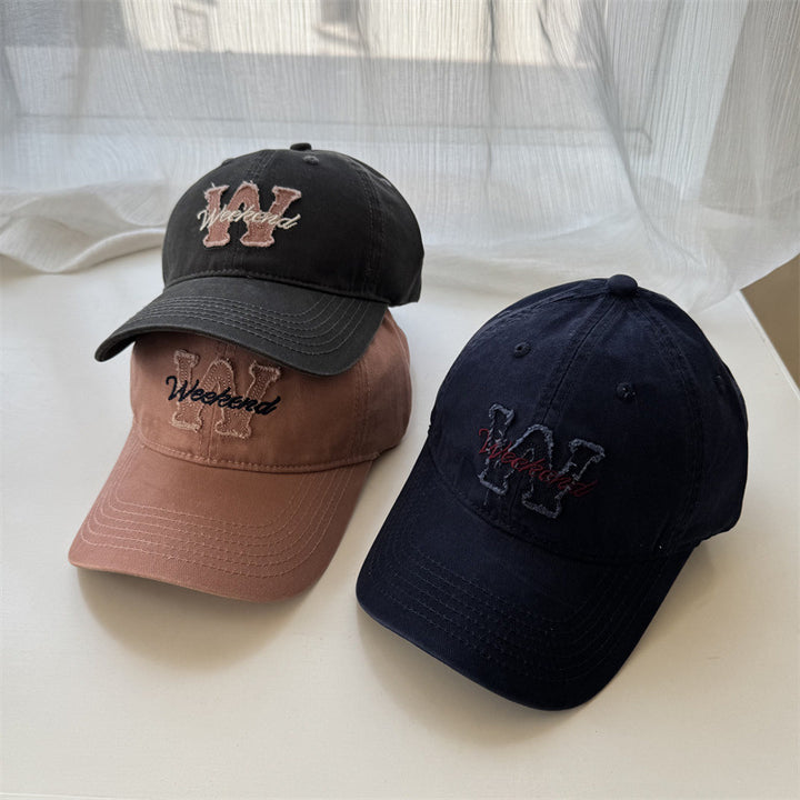 Women's Casual Embroidered Cotton Cap Bowlift