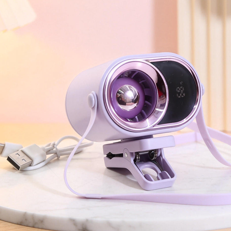 Ladies table fan in modern retro design with digital display Bowlift