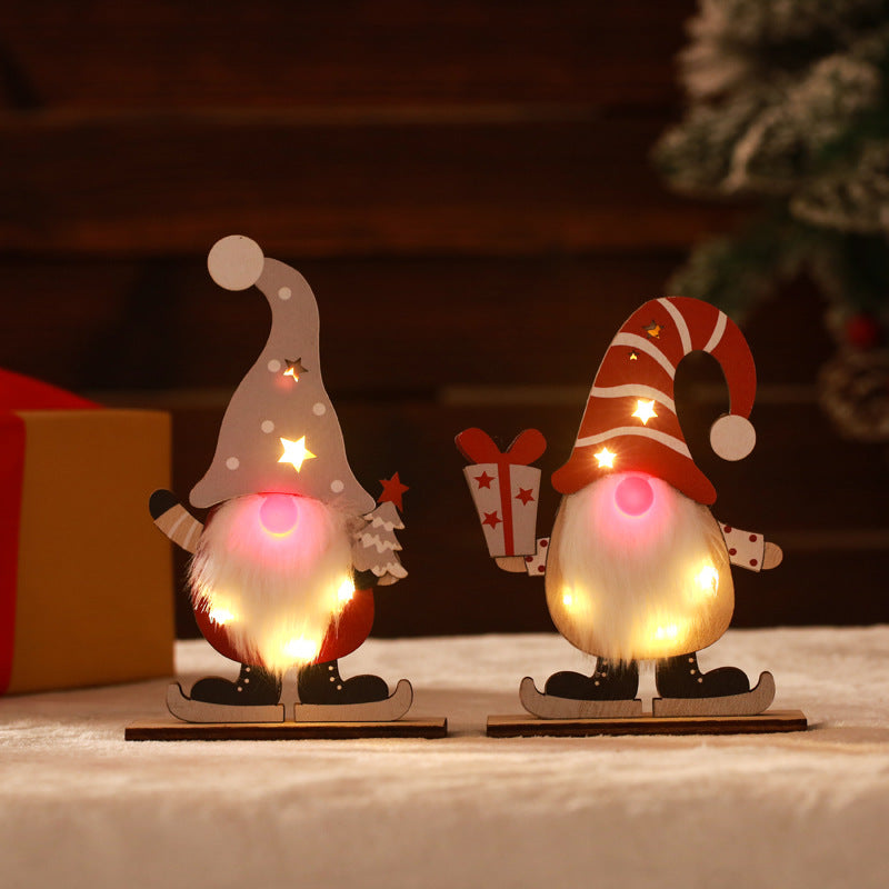 Decorative Christmas gnome with LED lighting Bowlift