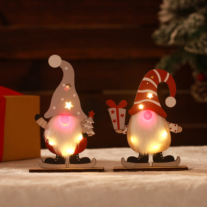 Decorative Christmas gnome with LED lighting Bowlift