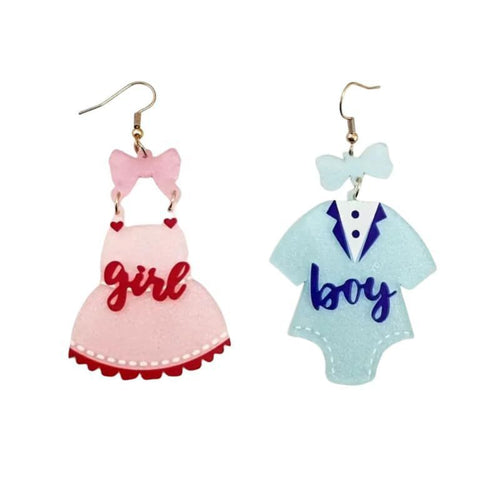 Playful Dress-Shaped Dangle Earrings Bowlift