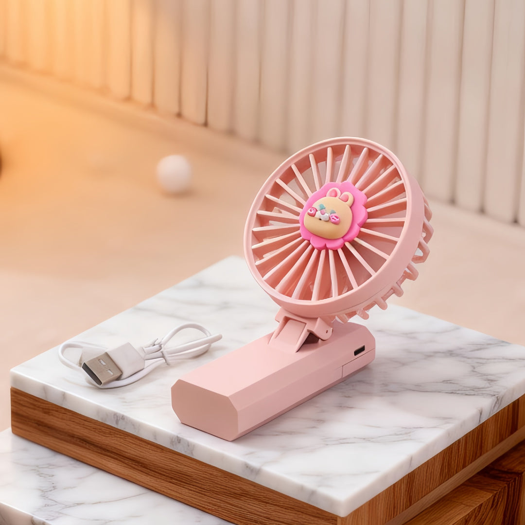 Unisex Handheld Fan with Cute Animal Design Bowlift