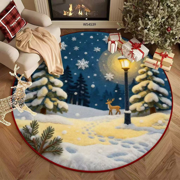Festive Christmas-Themed Area Rug Bowlift