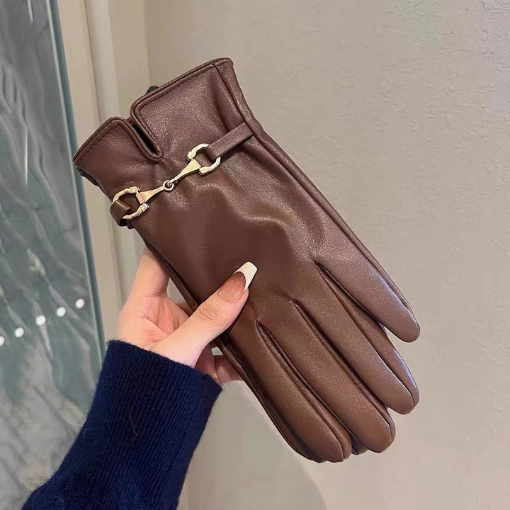Luxurious Leather Touchscreen Gloves Bowlift