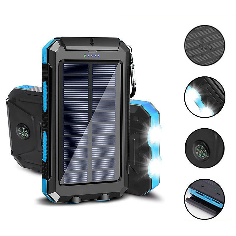 Solar Powerbank with Integrated LED Light and Compass Bowlift