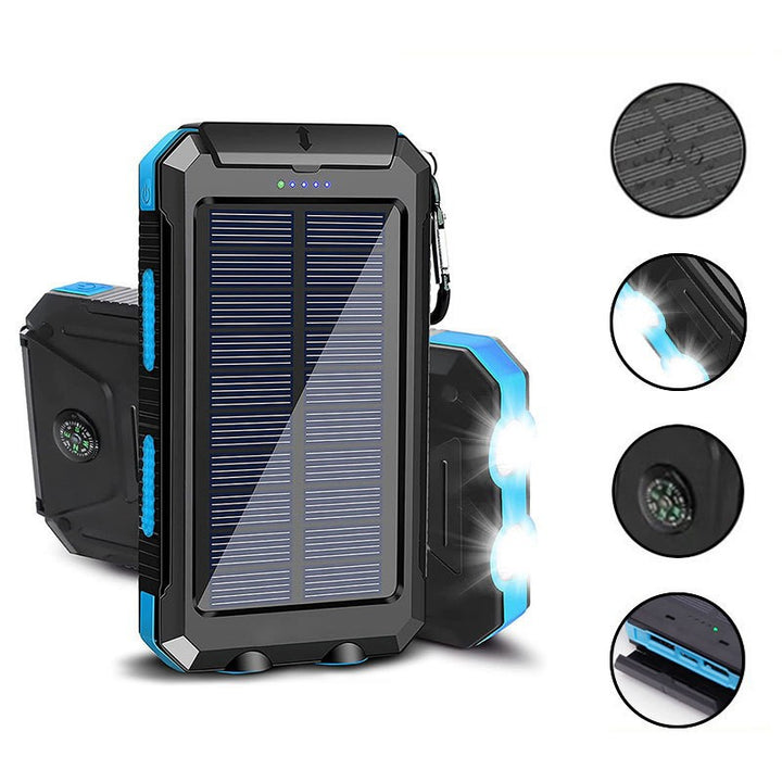Solar Powerbank with Integrated LED Light and Compass Bowlift
