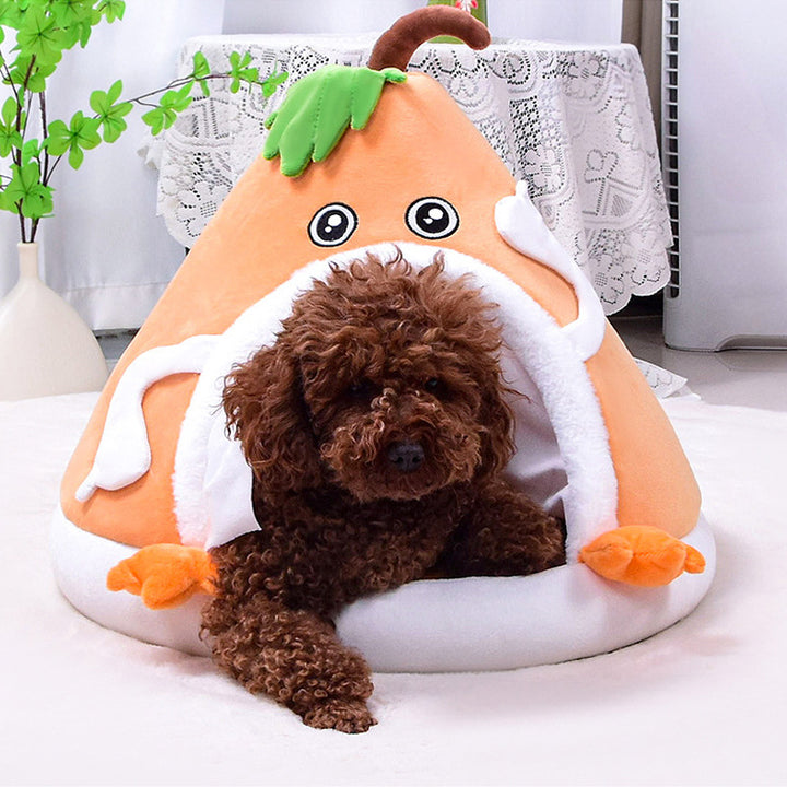 Cozy Pumpkin-Shaped Dog Bed 1785335762