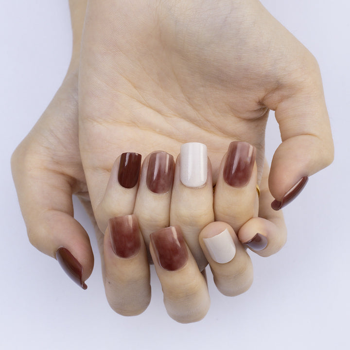 Nail set with elegant gradient and stylish surfaces Bowlift