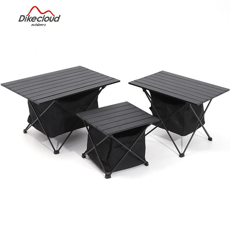Foldable Camping Table With Integrated Storage Bowlift