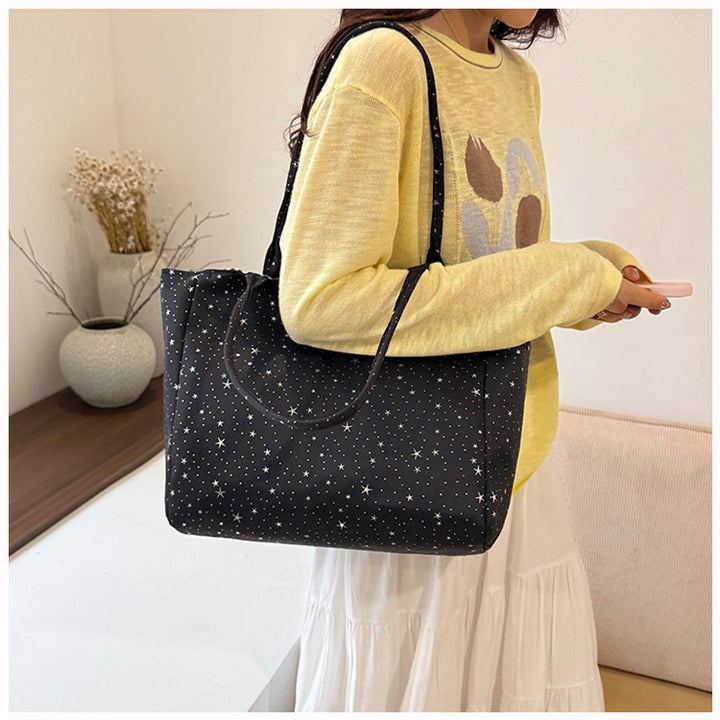 Stylish Star-Patterned Tote Bag Bowlift