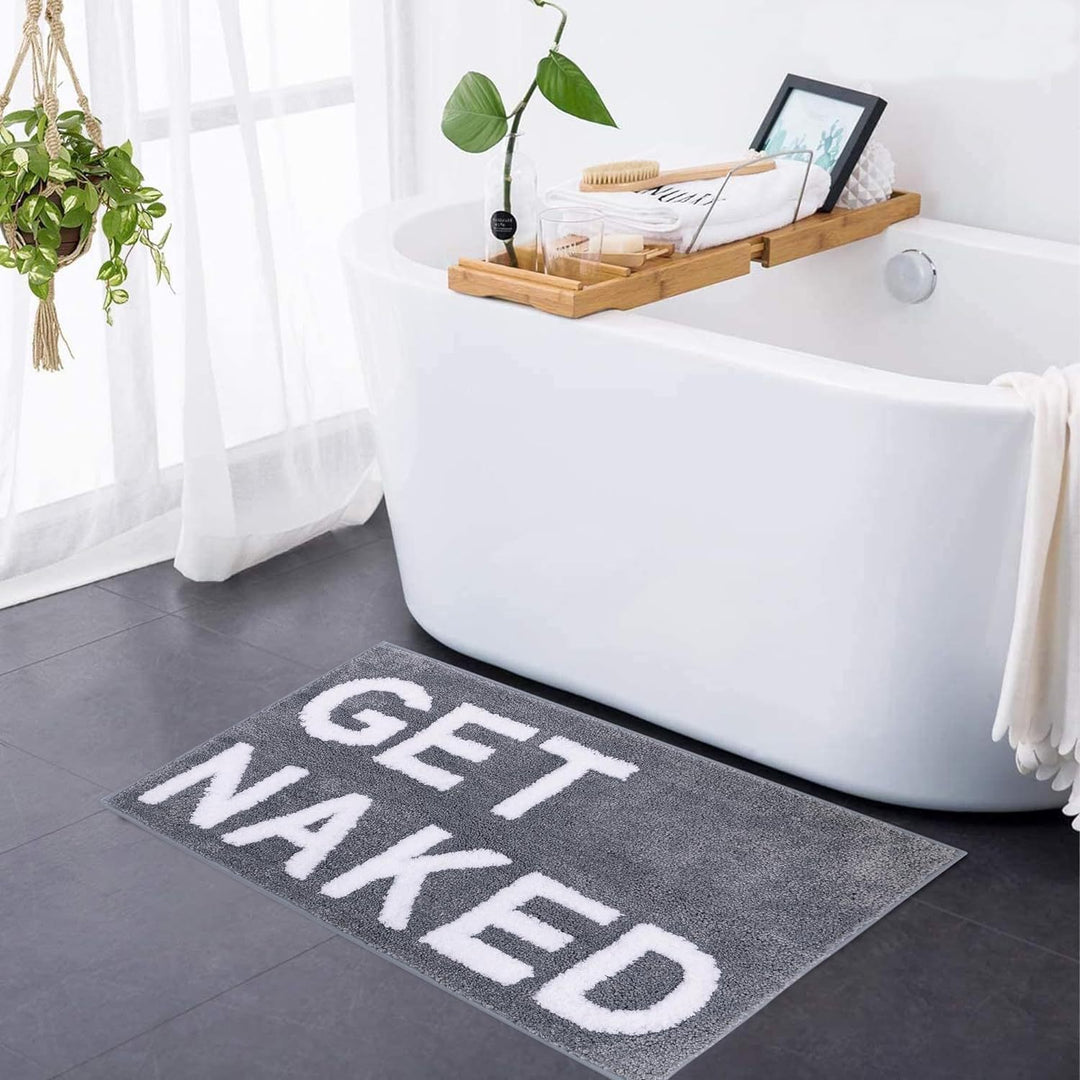 Playful Text Bath Mat Bowlift