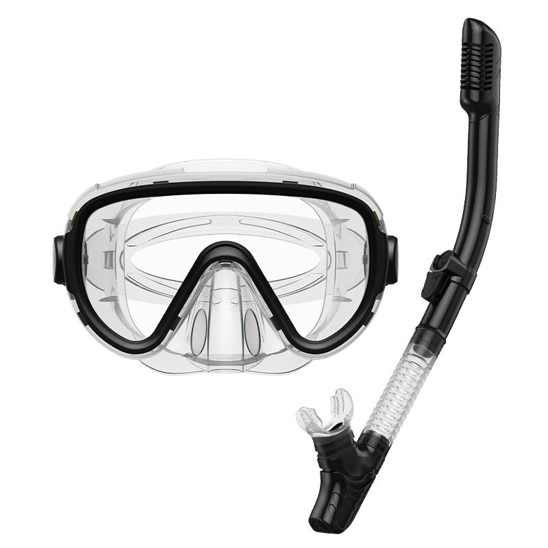 Premium dive mask with anti-fog function and flexible breathing tube Bowlift