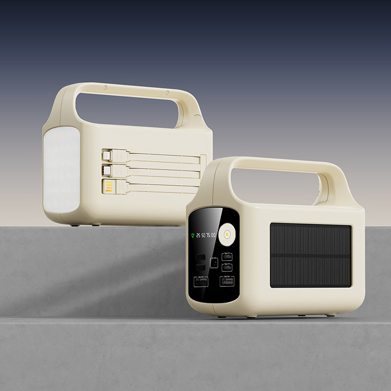 Portable solar power supply with multifunctional connections Bowlift