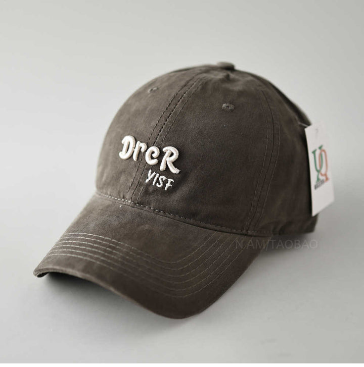 Unisex Adjustable Vintage Embroidered Cap Bowlift