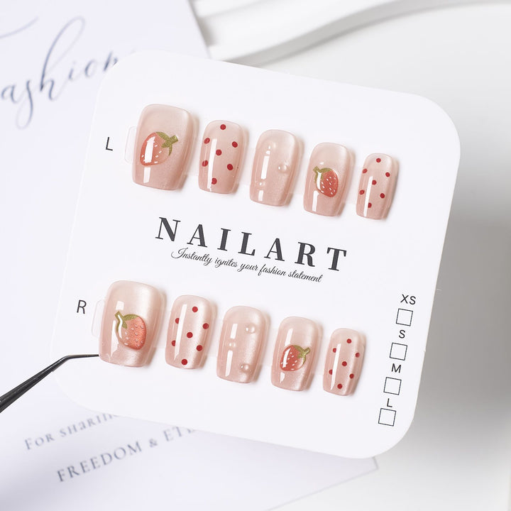 Floral Art Press-On Nail Set Bowlift