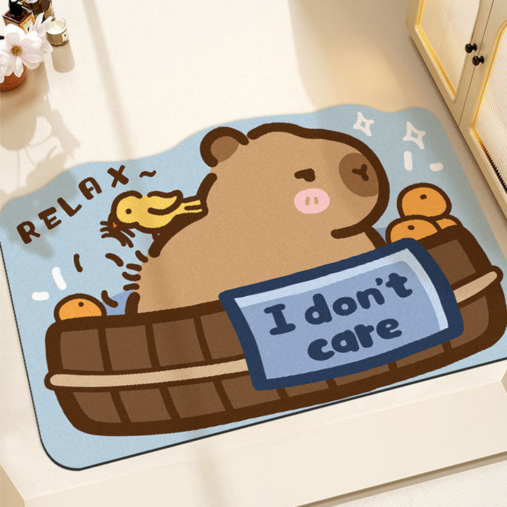Cute Bear-Themed Plush Area Mat Bowlift