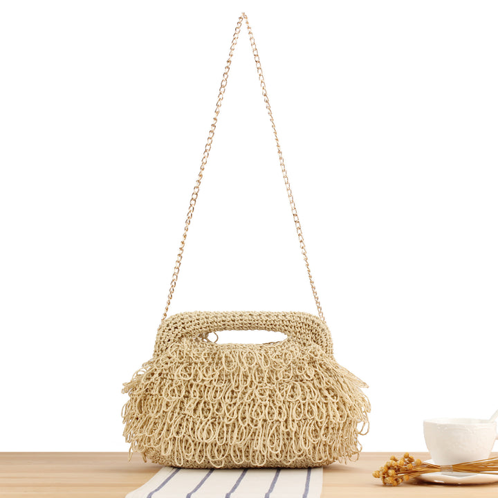 Handbag with Playful Fringe Design Bowlift