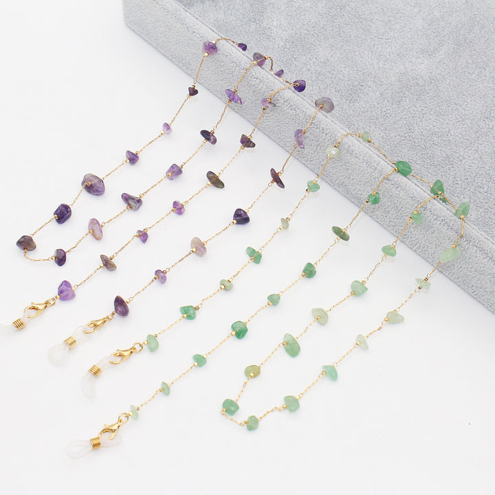 Elegant Crystal-Embellished Eyewear Chain Bowlift